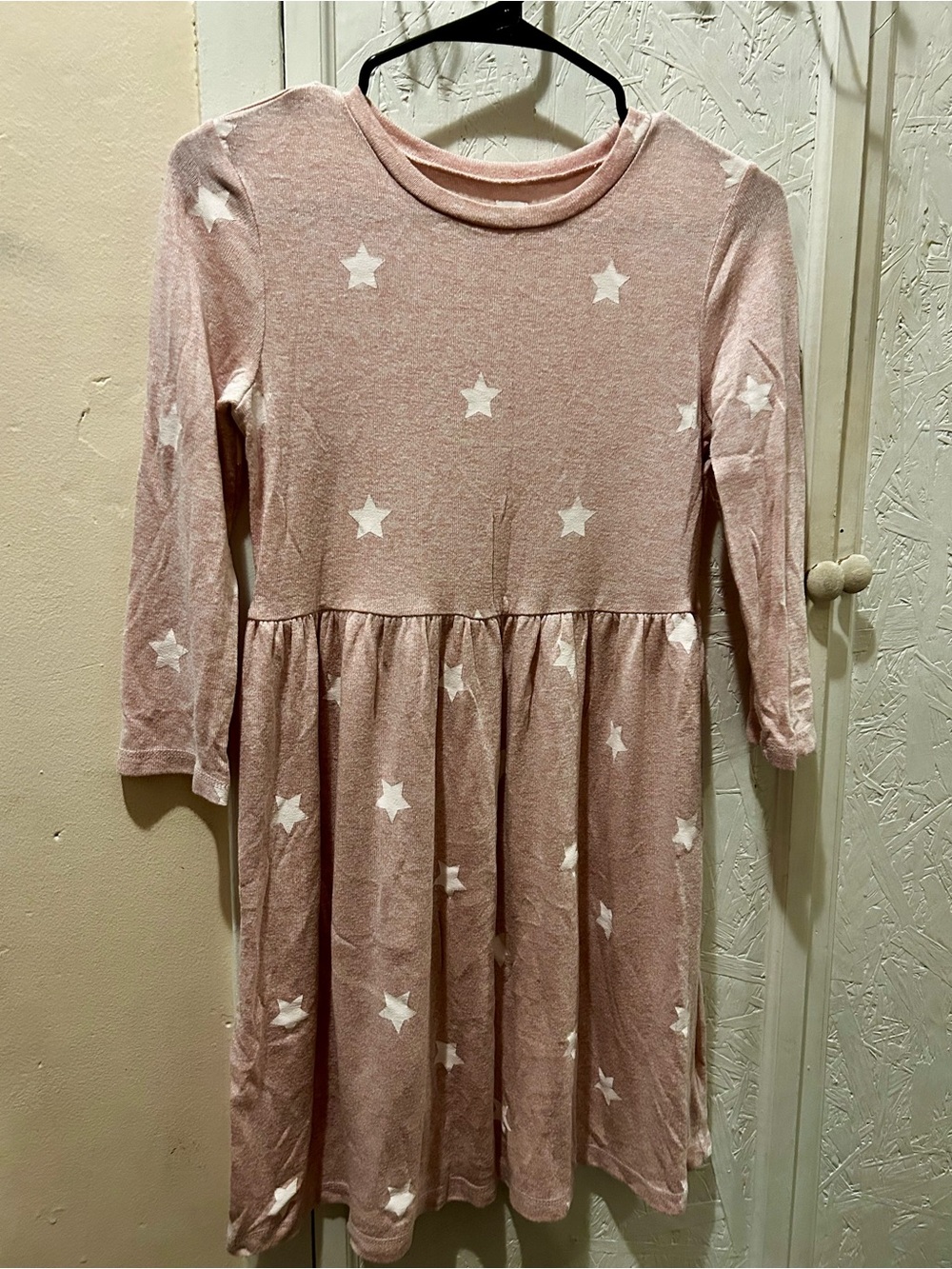 GAP Kids' Pink Star Print Long Sleeve Dress
